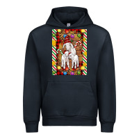 Navy Christmas goat family Urban Hoodie - Artiststas