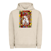 Pigment French Oak Christmas goat family Urban Hoodie - Artiststas