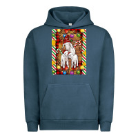 Pigment Midnight Navy Christmas goat family Urban Hoodie - Artiststas