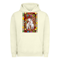 Pigment Pistachio Christmas goat family Urban Hoodie - Artiststas