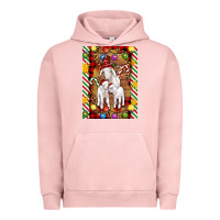 Pigment Salmon Christmas goat family Urban Hoodie - Artiststas
