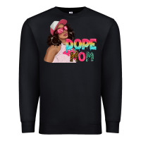 Black pink sunglasses afro black girl dope mom Premium Sweatshirt - texasbilliewilder