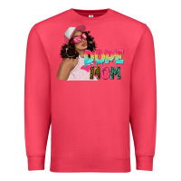 Cardinal pink sunglasses afro black girl dope mom Premium Sweatshirt - texasbilliewilder