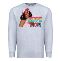 Heather Grey pink sunglasses afro black girl dope mom Premium Sweatshirt - texasbilliewilder