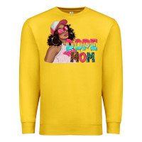 Lemon pink sunglasses afro black girl dope mom Premium Sweatshirt - texasbilliewilder