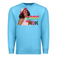 Ocean Blue pink sunglasses afro black girl dope mom Premium Sweatshirt - texasbilliewilder