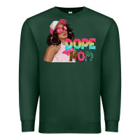 Sports Green pink sunglasses afro black girl dope mom Premium Sweatshirt - texasbilliewilder