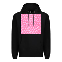 Black valentines day heart seamless pattern Premium Hoodie - BundleAndBundleShop