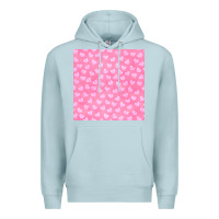 Blue Mist valentines day heart seamless pattern Premium Hoodie - BundleAndBundleShop