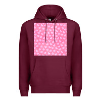 Burgundy valentines day heart seamless pattern Premium Hoodie - BundleAndBundleShop