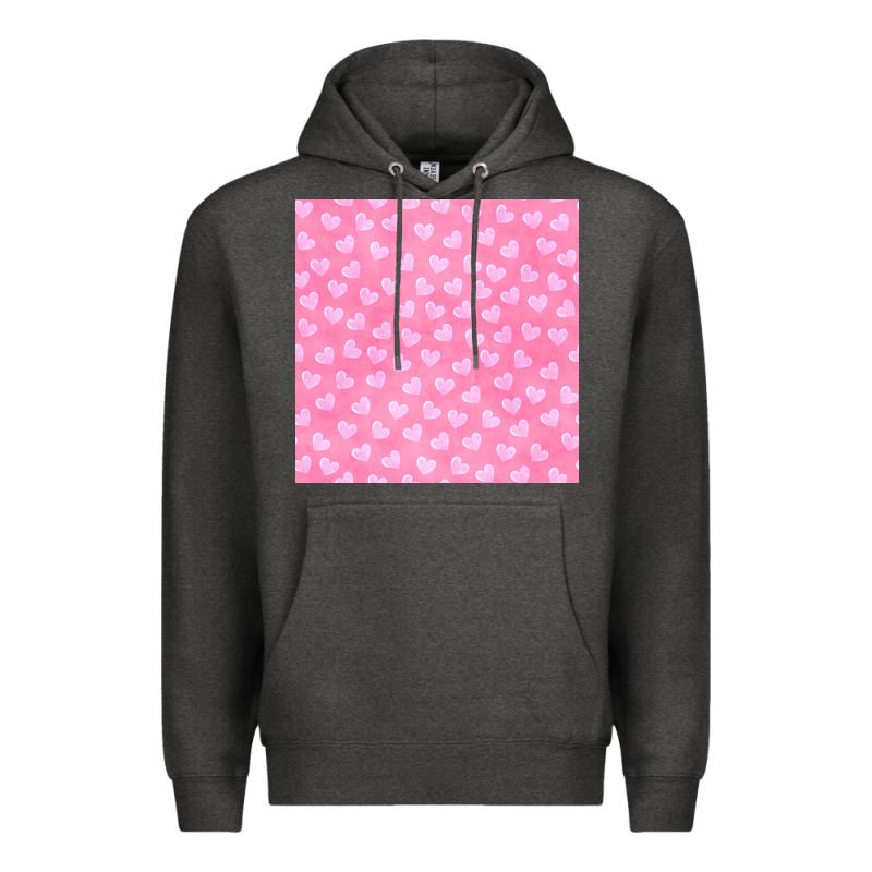 Valentines Day Heart Seamless Pattern Premium Hoodie by BundleAndBundleShop | Teevron