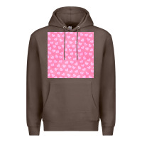 Coffee valentines day heart seamless pattern Premium Hoodie - BundleAndBundleShop