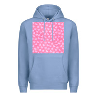 Colony Blue valentines day heart seamless pattern Premium Hoodie - BundleAndBundleShop