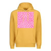 Mustard valentines day heart seamless pattern Premium Hoodie - BundleAndBundleShop