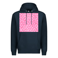 Navy valentines day heart seamless pattern Premium Hoodie - BundleAndBundleShop