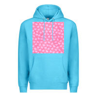 Ocean Blue valentines day heart seamless pattern Premium Hoodie - BundleAndBundleShop