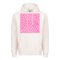 Pale Pink valentines day heart seamless pattern Premium Hoodie - BundleAndBundleShop