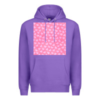 Purple valentines day heart seamless pattern Premium Hoodie - BundleAndBundleShop
