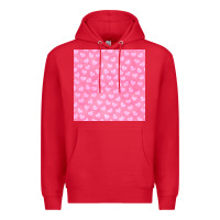 Red valentines day heart seamless pattern Premium Hoodie - BundleAndBundleShop