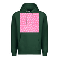 Sports Green valentines day heart seamless pattern Premium Hoodie - BundleAndBundleShop