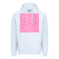 White valentines day heart seamless pattern Premium Hoodie - BundleAndBundleShop