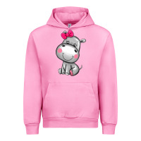 Fuchsia Pink cute hippopotamus Urban Hoodie - AdoDesignShop