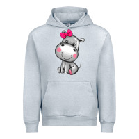Heather Grey cute hippopotamus Urban Hoodie - AdoDesignShop
