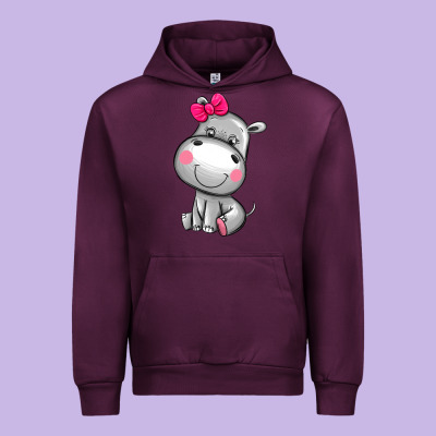 Cute Hippopotamus Urban Hoodie Designed By Adodesignshop