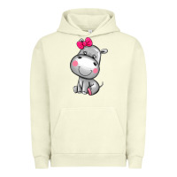 Pigment Pistachio cute hippopotamus Urban Hoodie - AdoDesignShop