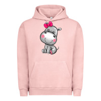 Pigment Salmon cute hippopotamus Urban Hoodie - AdoDesignShop