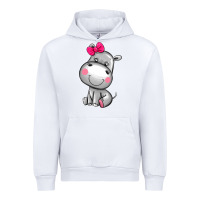 White cute hippopotamus Urban Hoodie - AdoDesignShop