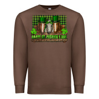 Chestnut happy st. patrick's day horses with leprechaun hat and bandana Premium Sweatshirt - RanaPortraitStore