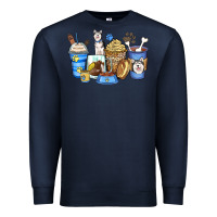 Navy siberian husky coffee cups Premium Sweatshirt - Zillion Design Studio