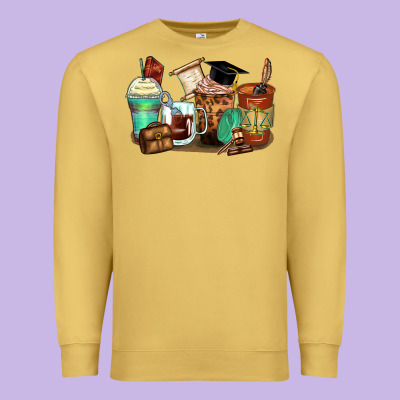 Lawyer Coffee Cups Premium Sweatshirt Designed By Zillion Design Studio