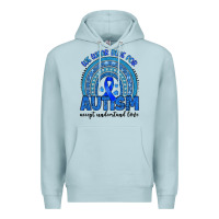 Blue Mist we wear blue for autism accept understand love Premium Hoodie - Artiststas
