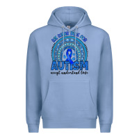 Colony Blue we wear blue for autism accept understand love Premium Hoodie - Artiststas
