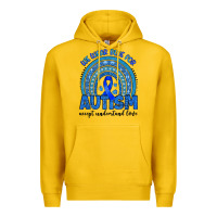 Lemon we wear blue for autism accept understand love Premium Hoodie - Artiststas