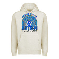 Oatmeal Heather we wear blue for autism accept understand love Premium Hoodie - Artiststas