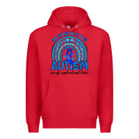 Red we wear blue for autism accept understand love Premium Hoodie - Artiststas