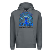 Rock we wear blue for autism accept understand love Premium Hoodie - Artiststas