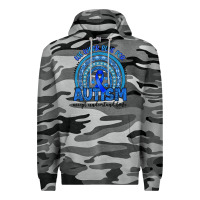 Slate Camo we wear blue for autism accept understand love Premium Hoodie - Artiststas