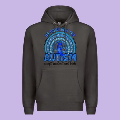 We Wear Blue For Autism Accept Understand Love Premium Hoodie Designed By Artiststas