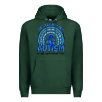 Sports Green we wear blue for autism accept understand love Premium Hoodie - Artiststas