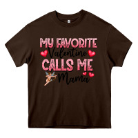 Chocolate Brown love message with cupid and hearts Heavy Core Tee - CowhideDigitalArt
