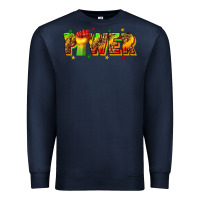 Navy power juneteenth Premium Sweatshirt - texasbilliewilder