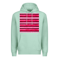 Seafoam valentines day zebra stripes seamless pattern Premium Hoodie - BundleAndBundleShop