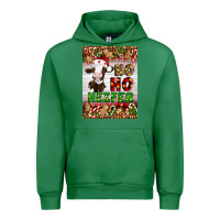 Emerald Christmas Ho Ho Ho Heifer Urban Hoodie - Artiststas