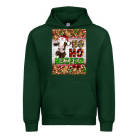 Forest Green Christmas Ho Ho Ho Heifer Urban Hoodie - Artiststas