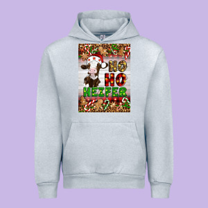Christmas Ho Ho Ho Heifer Urban Hoodie Designed By Artiststas