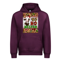 Mauve Wine Christmas Ho Ho Ho Heifer Urban Hoodie - Artiststas